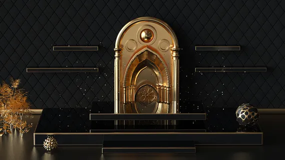 C4D电商场景模型渲染背景