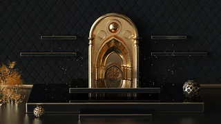 C4D电商场景模型渲染背景