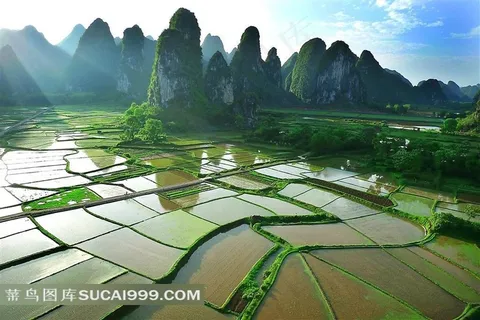 农田乡村风景图片