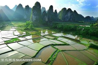 农田乡村风景图片