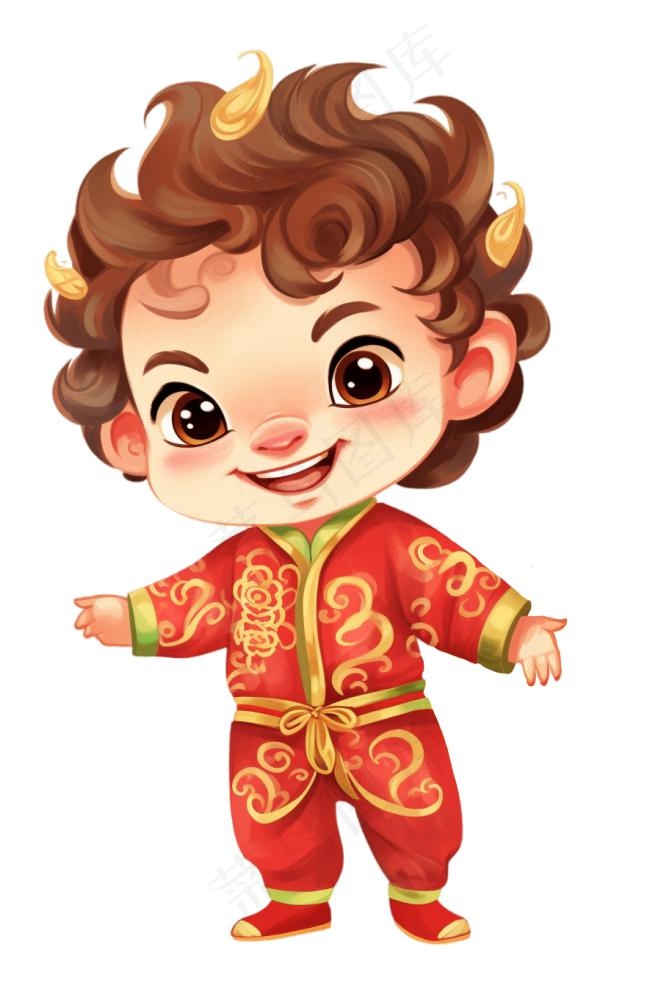 卡通人物新年龙年形象(896x1360)