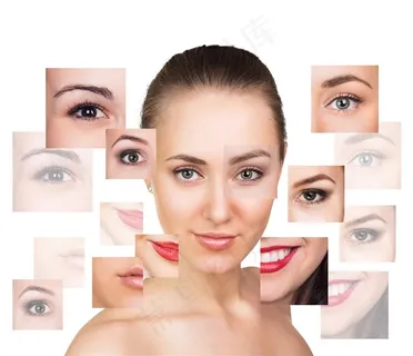 整容美容脸部拼贴图片