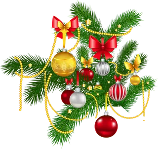 圣诞节冷杉铃铛花束饰品