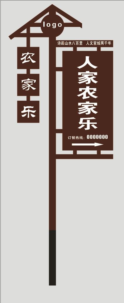 饭店标识标牌 旅游景区标识 导视牌