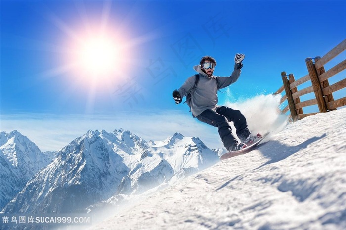 正在滑雪人物高清图片