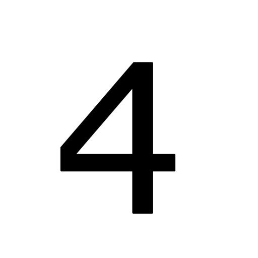 数字 4 PNG免抠(1500x1500)