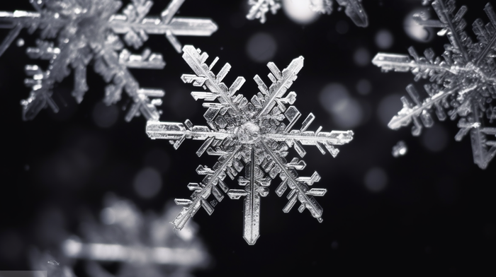 雪花白雪冬天摄影图(4368x2448)