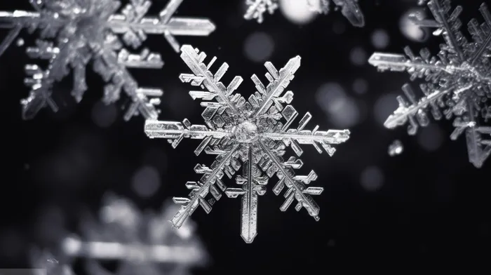 雪花白雪冬天摄影图