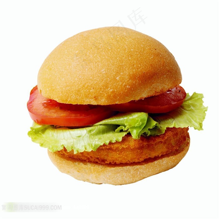 西式蔬菜汉堡素材