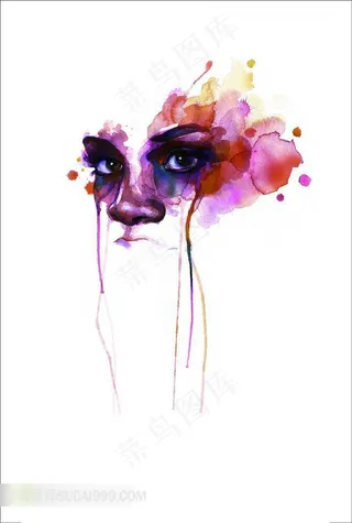 水彩创意人像电影半边天海报