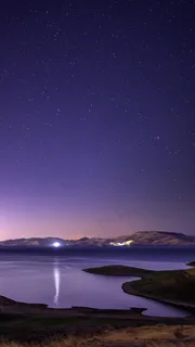 唯美山河紫色星空图片 唯美山河紫色星空图片