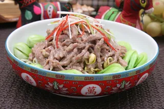 时蔬炝肉丝18元