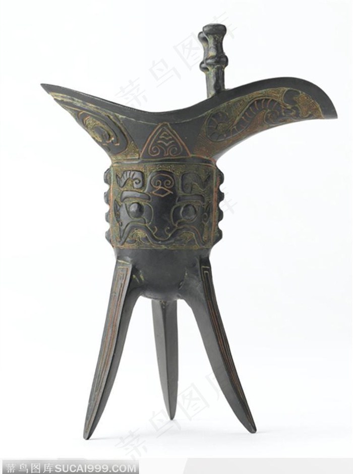 中华传统工艺品青铜酒杯（爵）