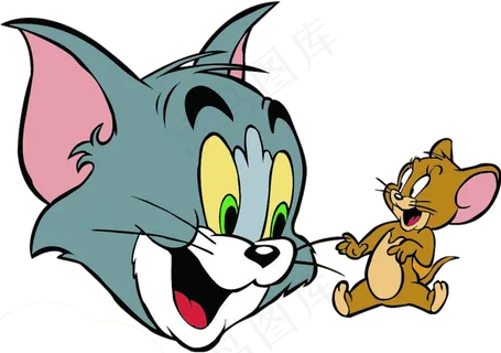 彩色动漫猫和老鼠图片