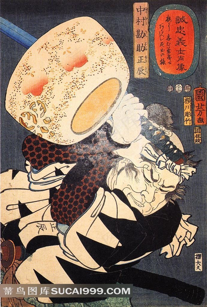 日本浮世绘古代武士高清素材