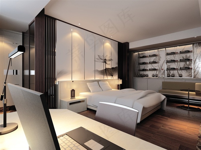 居家卧室办公图片