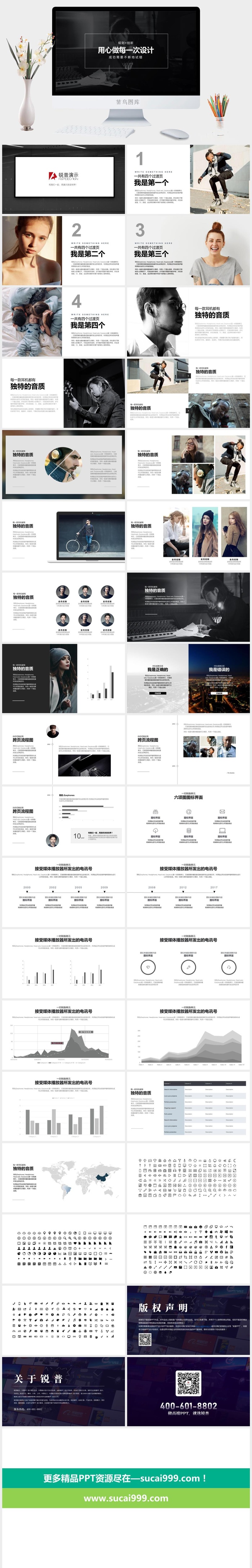 大气时尚简约欧美风公司介绍ppt模板