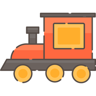 彩色火车头图标