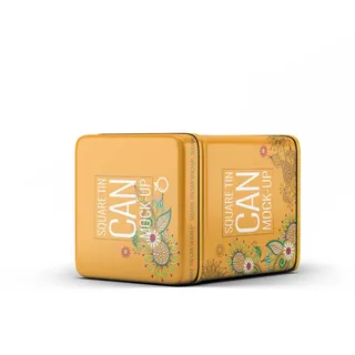 茶叶包装盒样机智能贴图PSD模板