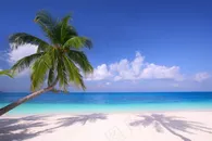 高清碧海蓝天海边风景图片