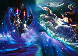 卡通儿童大海背景