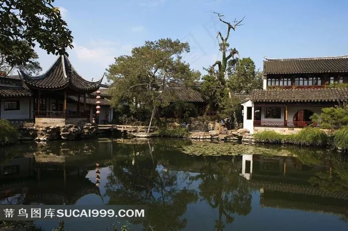 苏州古典名园留园风景摄影素材