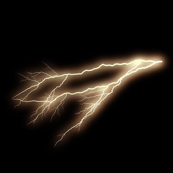 漂亮的黄色闪电图片