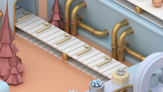 圣诞节3D立体工厂