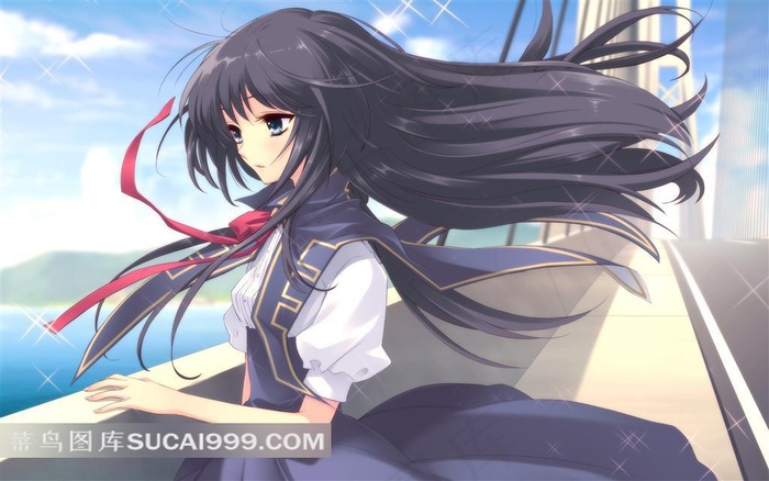 漂亮的可爱少女插画