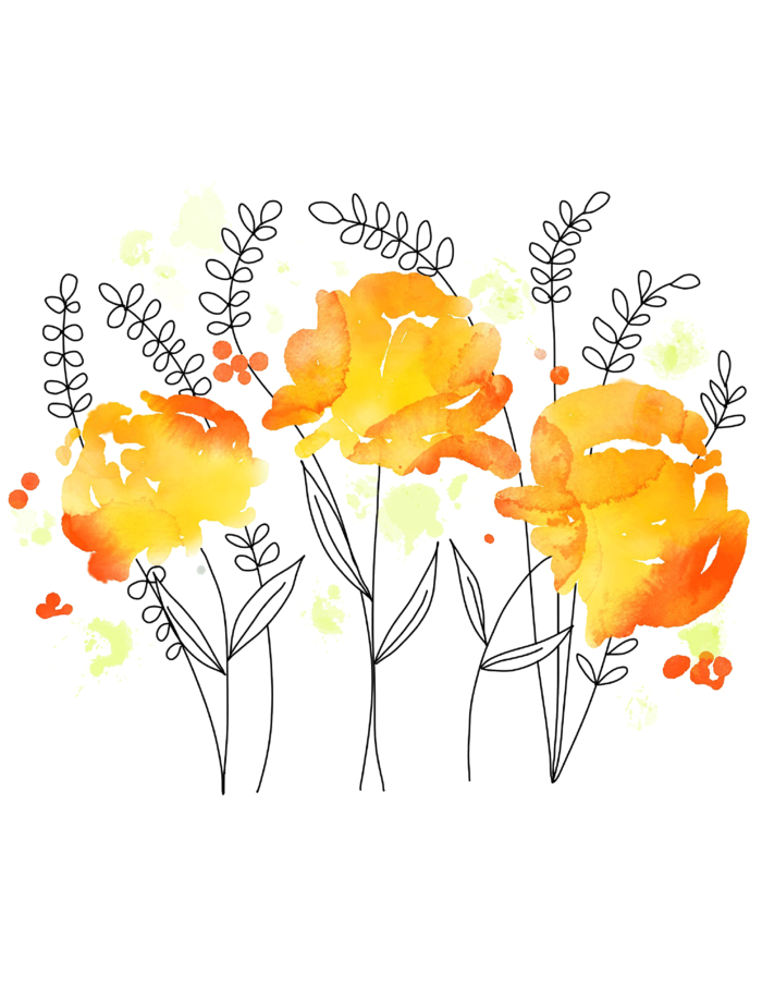 花朵 水彩 春天 创造力 设计