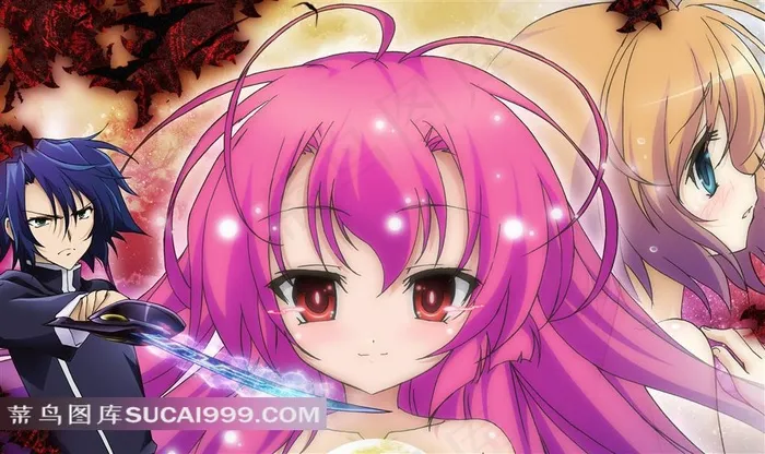 天魔黑兔动漫女孩人物插画