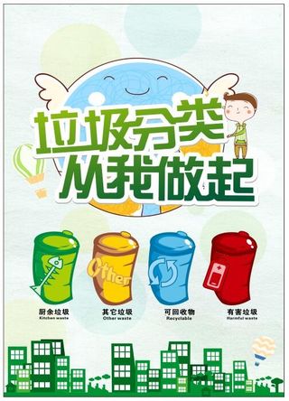 垃圾分类海报模板