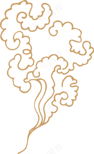 中式传统祥云中国风古典水纹吉祥图案免抠