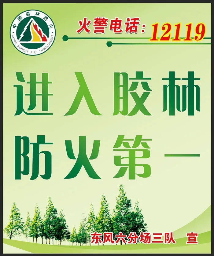 森林防火宣传海报psd模版下载
