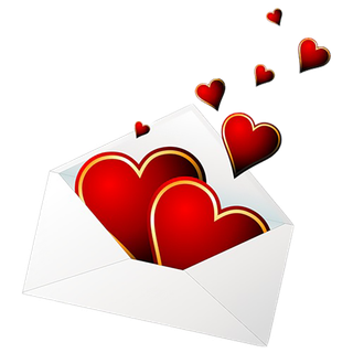 卡通简笔情人节信封