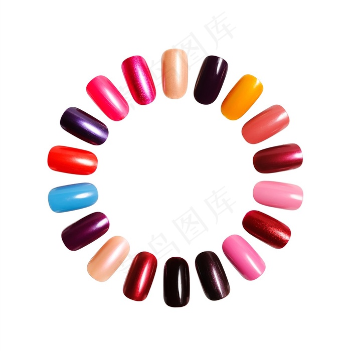 五颜六色的美甲
