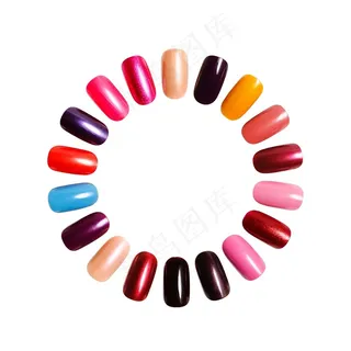 五颜六色的美甲