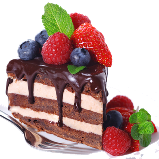 免抠蓝莓巧克力蛋糕