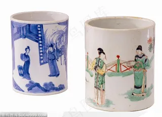 传统工艺品-古老的笔筒