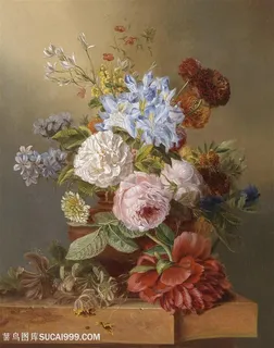 古典静物花卉油画图片 古典静物花卉油画图片