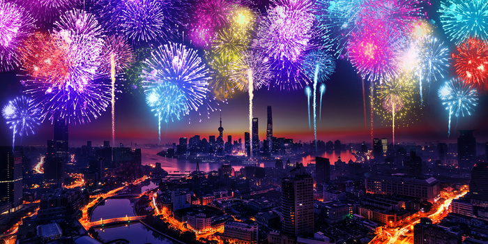 梦幻烟花背景设计