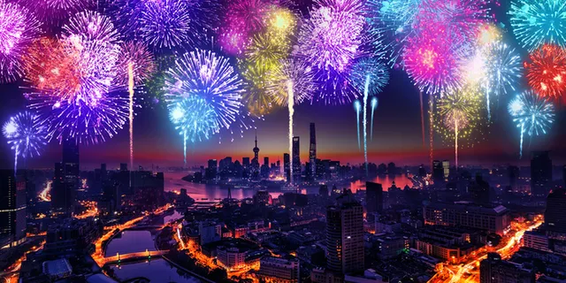 梦幻烟花背景设计