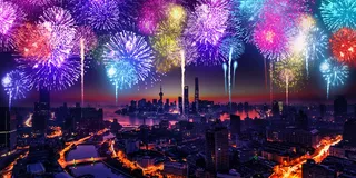 梦幻烟花背景设计