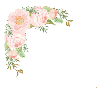 唯美森系手绘水彩花朵 免抠