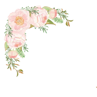 唯美森系手绘水彩花朵 免抠