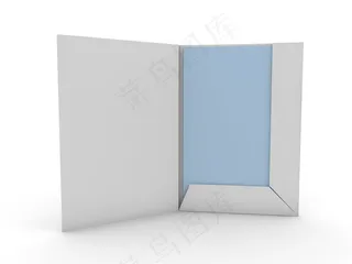 立起来的空白书本展示