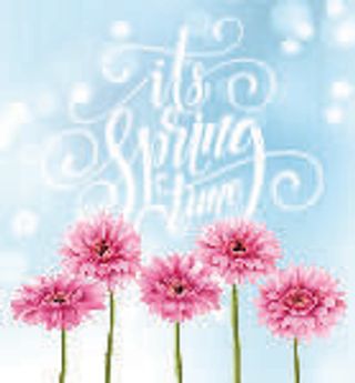 欢迎春天到花开风景