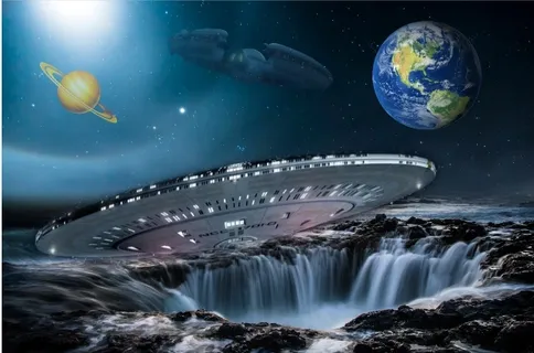 元宇宙世界天空风景背景墙