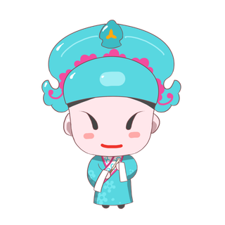 卡通京剧戏剧人物脸谱插画PNG图片 国潮中国风Q版戏剧人物PS素材