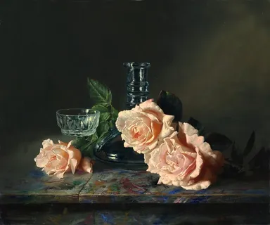 俄罗斯画家花卉静物油画图片 俄罗斯画家花卉静物油画图片